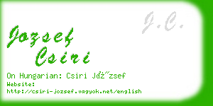 jozsef csiri business card